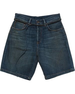 Acne Studios Cotton Denim Shorts - Blue
