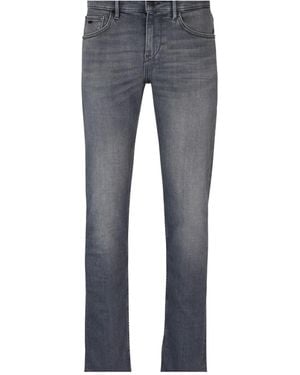 BOSS Faded Washed Denim Jeans - Blue