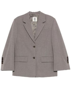 By Malene Birger Long-Sleeved Suit Jacket - Grey