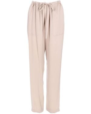 Vince Tie-Waist Relaxed Pants - Pink