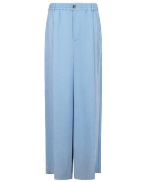 Marni Wide-Leg Pleated Trousers - Blue