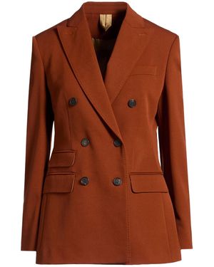Max Mara Double Breasted Blazers - Brown