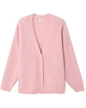 American Vintage Long-Sleeved Cardigan - Pink