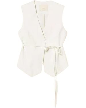 Twinset Belted Waistcoat - White