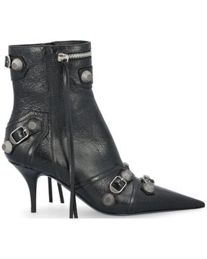 Balenciaga Pointed Toe Ankle Boots - Black