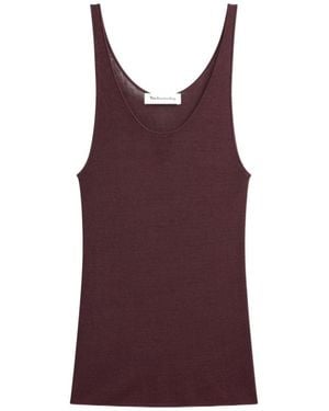 Frankie Shop Rivo Knitted Tank Top - Purple