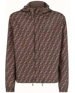 Fendi Reversible Hooded Windbreaker - Brown