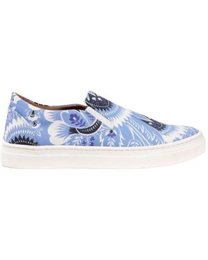 Etro Paisley-Print Slip-On Sneakers - Blue