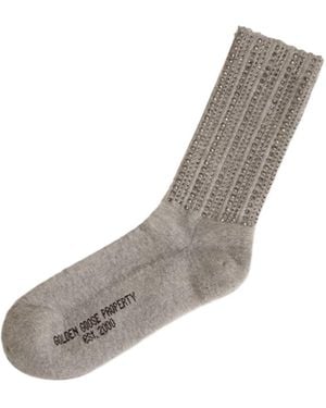 Golden Goose Crystal-Embellished Socks - White