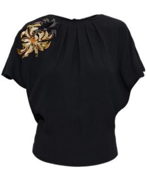 Isabel Marant Crew Neck Short-Sleeved T-Shirt - Black