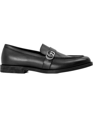 Gucci Simple And Patchwork Loafers - Black