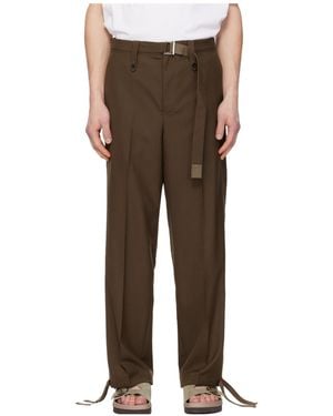 Sacai Wool Blend Casual Trousers - Multicolour