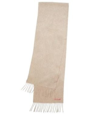 Acne Studios Logo Wool Scarf - White
