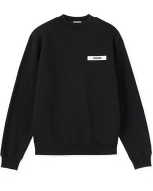 Jacquemus Crew Neck Long-Sleeved Sweatshirt - Black