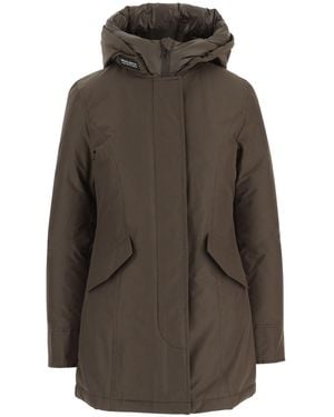 Woolrich Hooded Down Jacket - Brown