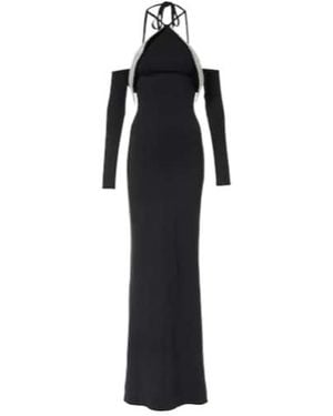 David Koma Crystal-Embellished Gown - Black