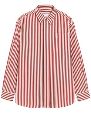 Ami Paris Ami Long Sleeve Striped Shirt - Red