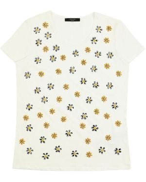 Weekend by Maxmara T-Shirt With Round Neck And Short Sleeves - White