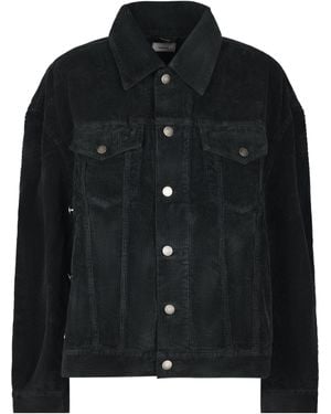 Haikure Button-Down Long-Sleeved Casual Jacket - Black