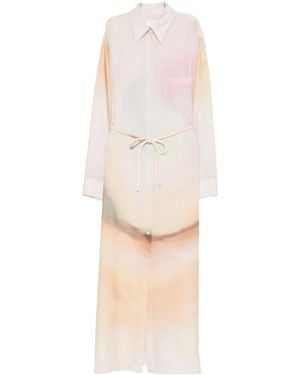 Nanushka Iria Tie-Waisted Dress - White