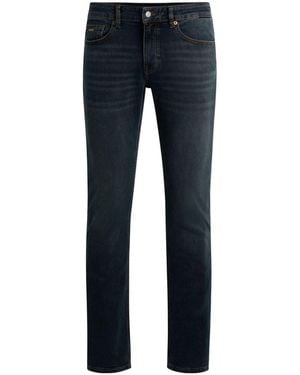 BOSS Darkblue Washed Denim Jeans