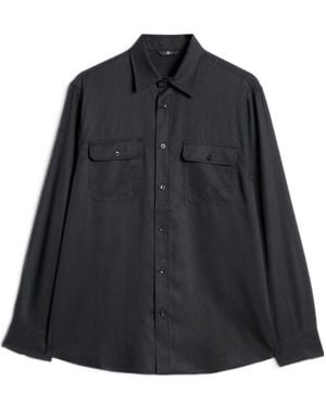 7 For All Mankind Military Pocket Shirt - Black