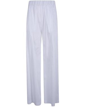 Semicouture Casual Trousers With Elastic Waist - White