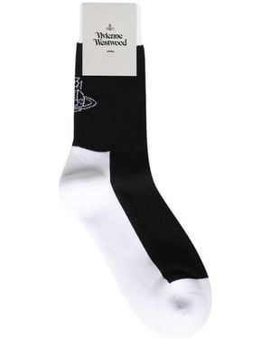 Vivienne Westwood Logo Knitted Socks - Black