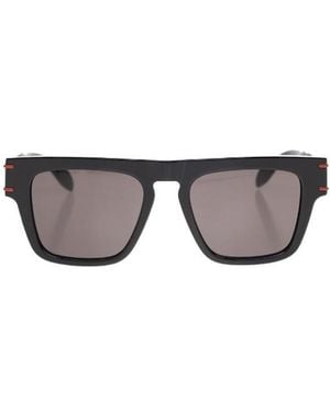 McQueen Logo-Print Arm Sunglasses - Grey