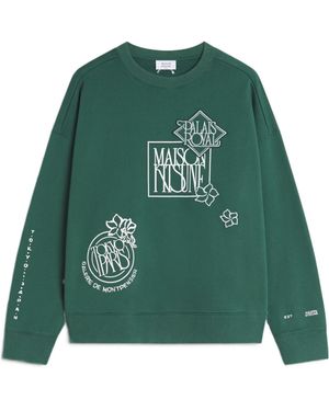 Maison Kitsuné Art Nouveau Stamps Oversize Sweatshirt - Green
