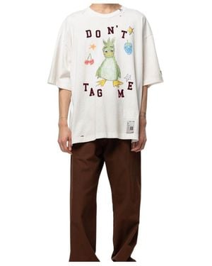 Maison Mihara Yasuhiro Leon Graffiti Print T-Shirt - White