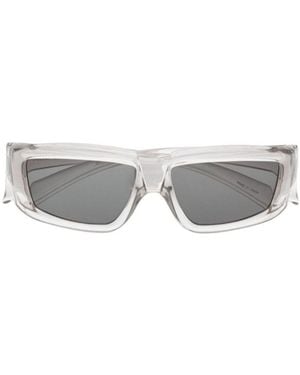 Rick Owens Rectangular Frame Sunglasses - White