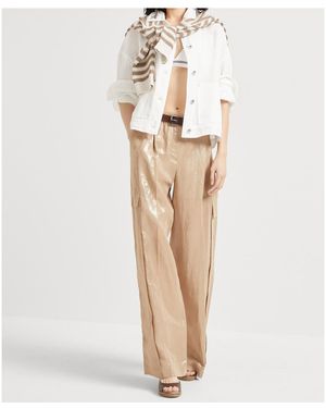 Brunello Cucinelli Monili Chain-Detail Organza Jacket - White
