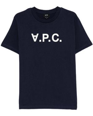A.P.C. Short-Sleeved T-Shirt - Blue
