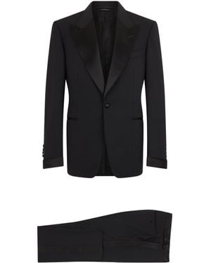 Tom Ford Peak-Lapel Two-Piece Suit - Black