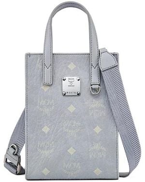 MCM Aren Visetos Shoulder Bag - Grey