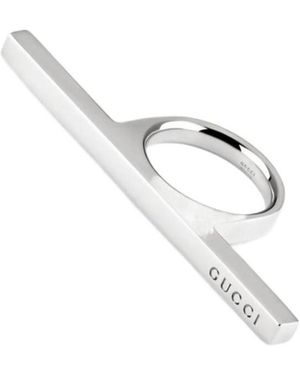 Gucci Horizontal Bar Ring - Metallic