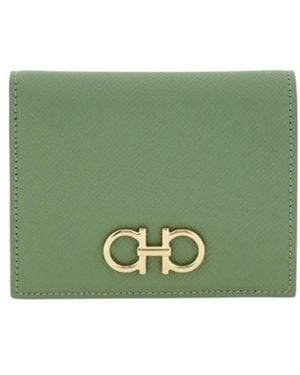 Ferragamo Gancini Mini Wallet - Green
