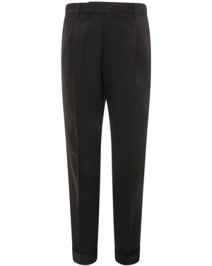 Pt Pantaloni Tory Burch Virgin Wool Dress Trousers - Black