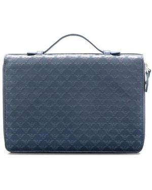 Emporio Armani Logo Handbag - Blue