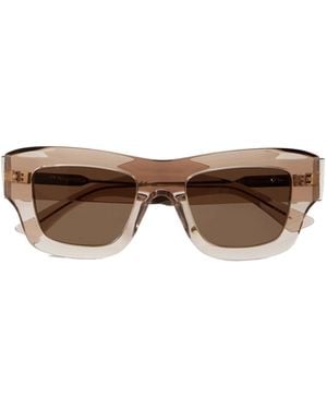 Bottega Veneta Eyewear Ultrathin Squared Sunglasses - Multicolour