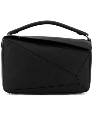 Loewe Large Puzzle Shoulder Bag - Black