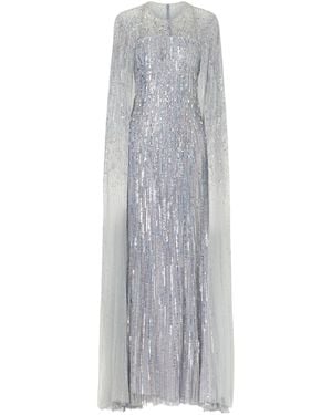 Jenny Packham Sequin-Embellished Gown - Grey