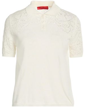 MAX&Co. Polo-Neck Knit Top - White