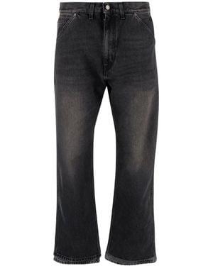 Haikure Mid-Waisted Straight-Leg Jeans - Black