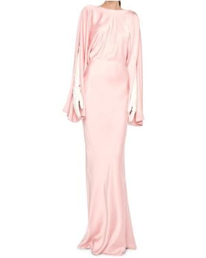 Norma Kamali Long-Sleeve Maxi Dress - Pink
