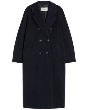 Max Mara Belted Double-Breasted Coat - Blue