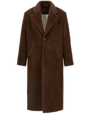 Séfr Brushed Alois Wool Coat - Brown