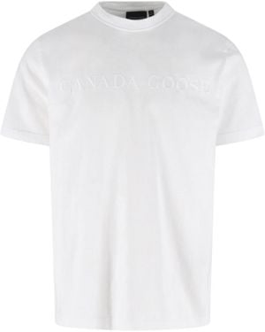 Canada Goose Logo Crew-Neck T-Shirt - White