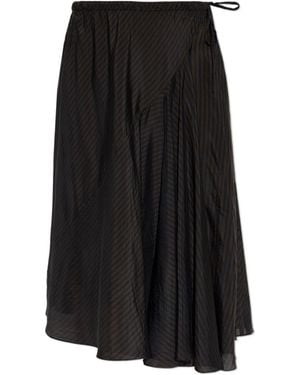 Dries Van Noten Striped Skirt - Black